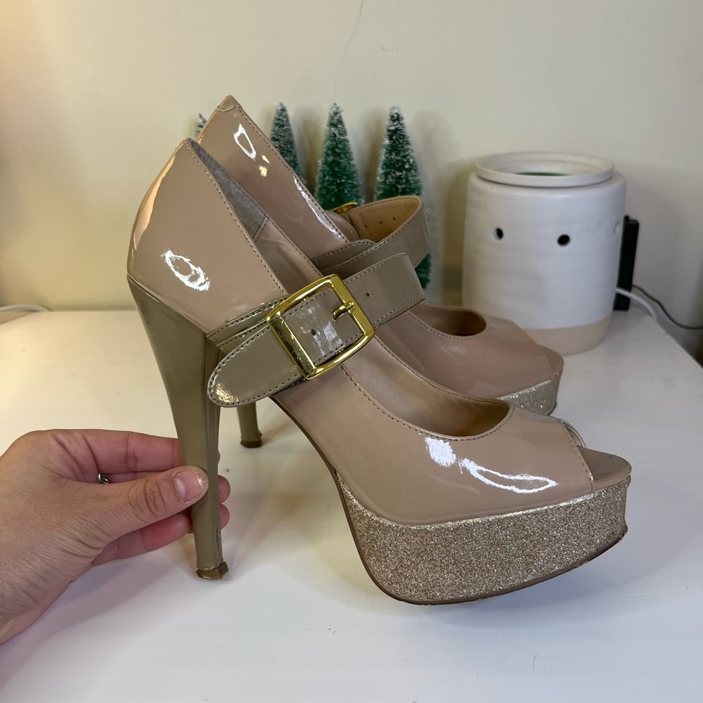 Steve Madden P-Saassi Platform Mary Jane Heels - Picture 1 of 10